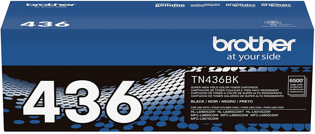 Brother TN436BK Black Toner Cartridge, Super High Yield